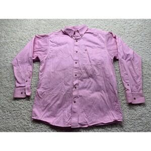 Ariat Classic Pink Button Down L/S Western Shirt Men's M EUC